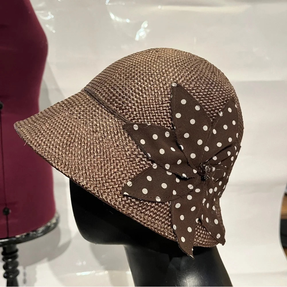 Felix brown with flower sun hat size M/L